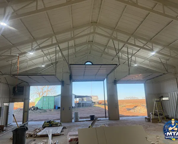 Multiple commercial overhead door openings photographed for MTA Garage Doors