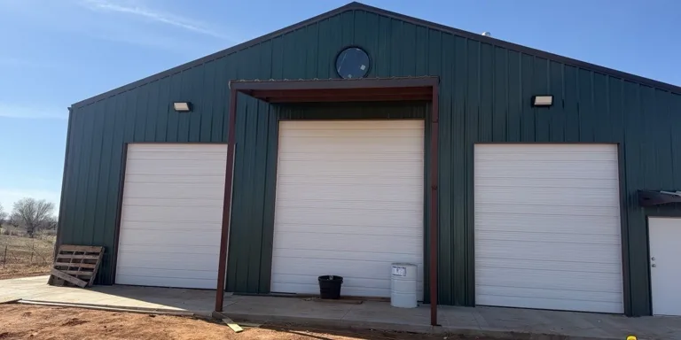 Commercial overhead doors photographed for MTA Garage Doors